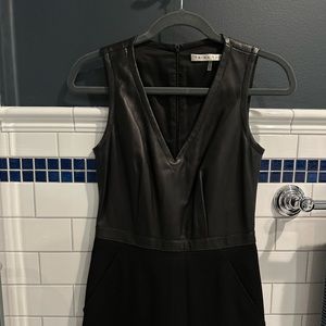Trina Turk V-neck Leather Dress - Perfect Condition